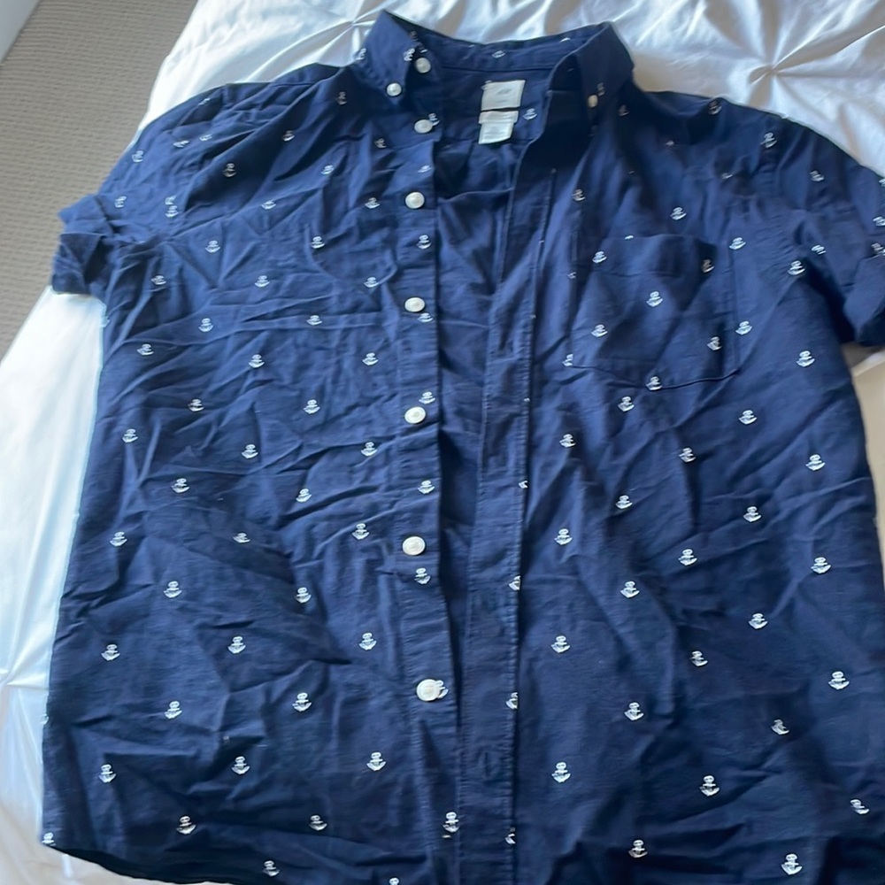 Blue button down